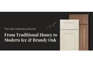 Modern ice & brandy oak cabinets