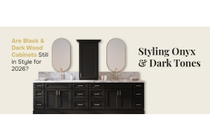 Are Black & Dark Wood Cabinets Still in Style for 2026? Styling Onyx & Dark Tones
