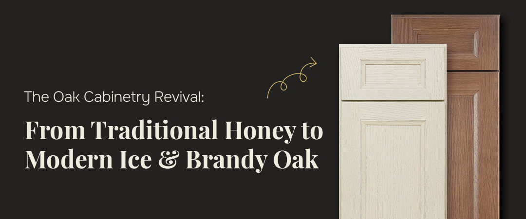 Modern ice & brandy oak cabinets